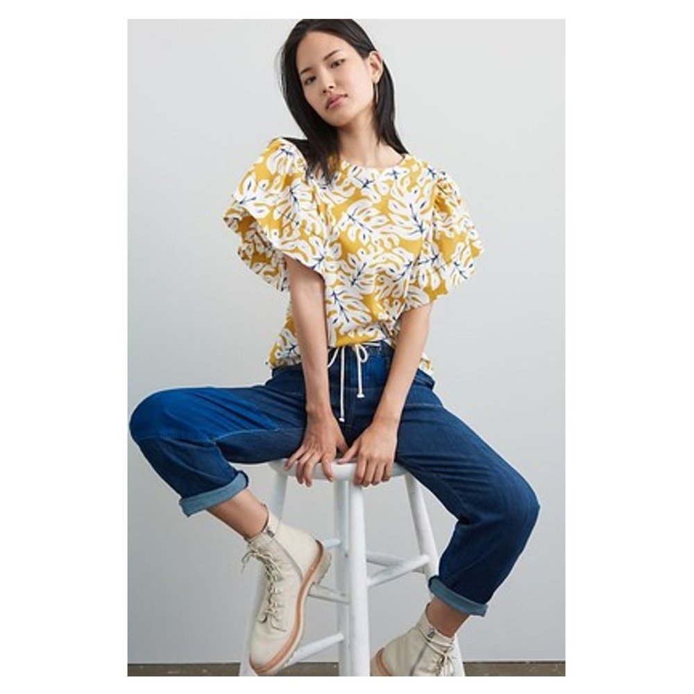 Anthro Brendie ruffled blouse